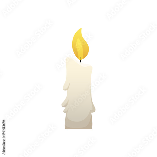 Candle vector isolated, vector 10 eps.