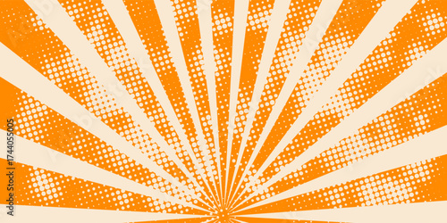 Wavy dotted background with warm retro autumn colors. Cool hippie background. Retro psychedelic wavy design from the 60s and 70s.