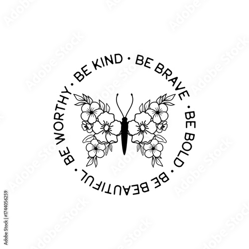Boho Inspirational Motivation Quote Text Typography Design for Self-Acceptance, Motivational Apparel, Bold Lifestyle Merch, and Empowerment Decals