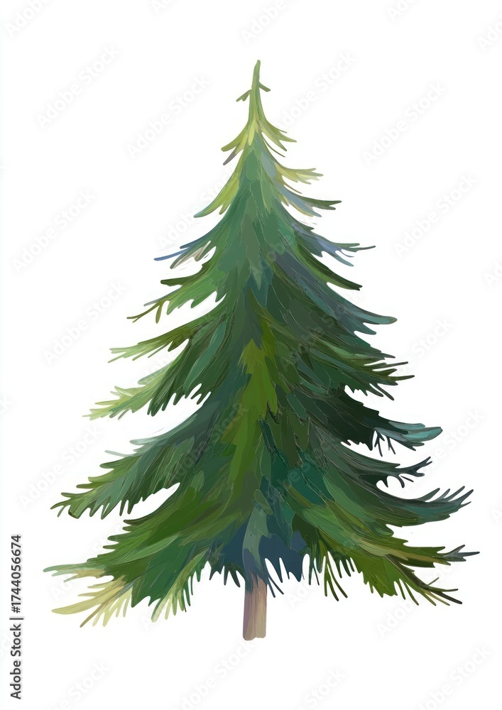 Obraz premium Clipart christmas tree illustration digital chandelier.