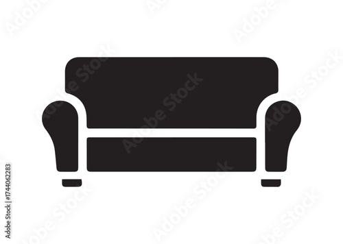 Sofa icon, Sofa solid vector design