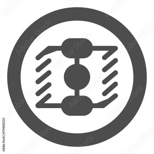 Atomizer with springs solid icon, vape device concept. Vector graphics. Vaping sign on white background, glyph style icon for mobile or web design.