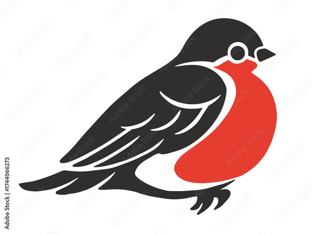 Fototapeta premium Colorful robin resting during the Christmas season