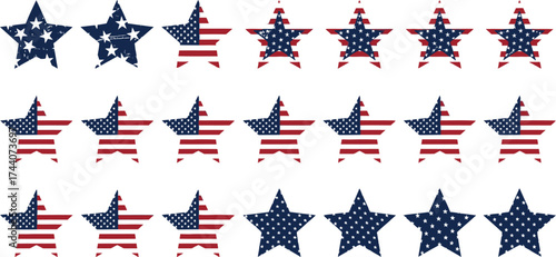 Patriotic american flag stars vector design for july fourth