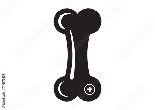 Bone icon, Bone solid vector design