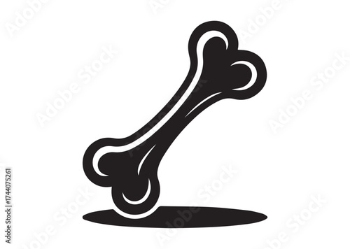 Bone icon, Bone solid vector design