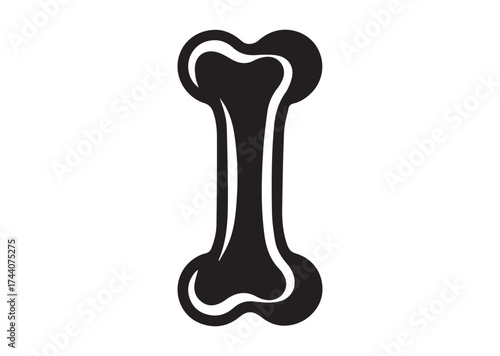 Bone icon, Bone solid vector design