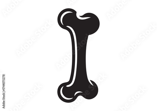 Bone icon, Bone solid vector design