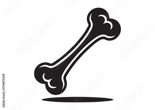 Bone icon, Bone solid vector design