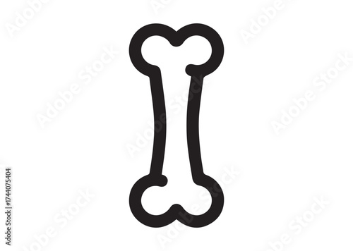 Bone icon, Bone solid vector design