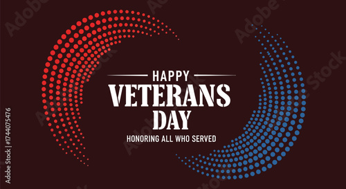 Happy veterans day honoring all who served patriotic image