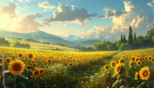 Hintergrund Sonnenblumen