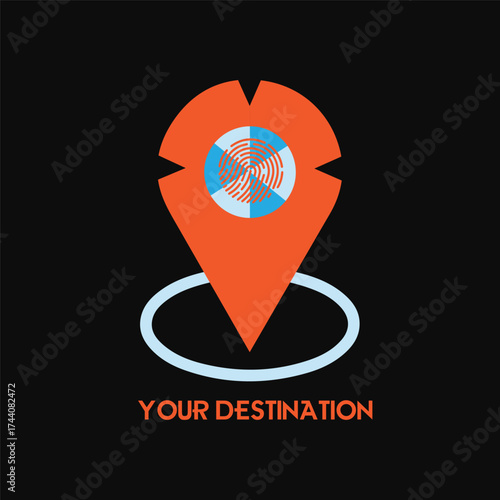 Google Map Typography T-Shirt Design