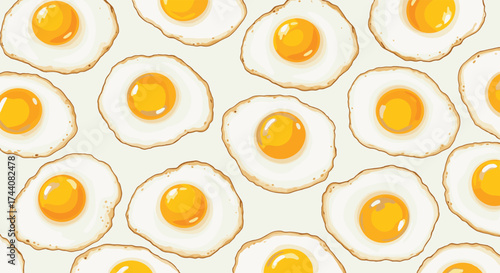 A delightful pattern of fried eggs filling the screen.