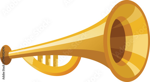 Golden trumpet musical instrument brass wind instrument
