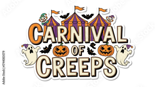 Carnival of Creeps: An invitation to a whimsical Halloween carnival, filled with spooky charm and festive delight.