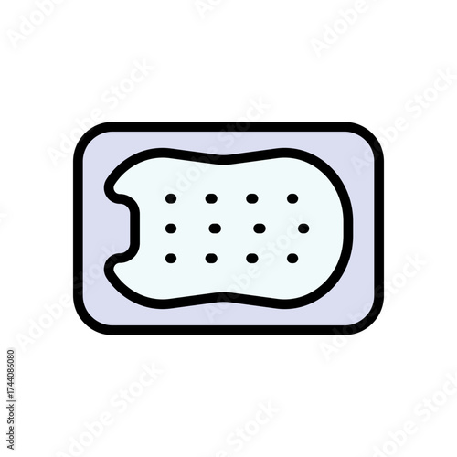 Hydro massage color icon. Spa health. Spa exercise. Top view bathtub vector sign. Healthcare, skincare, wellness symbol. Vector isolated illustration.