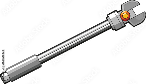 Wallpaper Mural Close up of a futuristic metal tool with a glowing orange center Torontodigital.ca