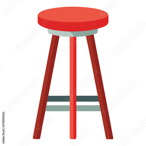 Modern Flat Vector Kitchen Stool