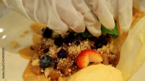 Quinoa Salad with Vanilla Ice Cream