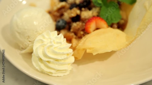 Quinoa Salad with Vanilla Ice Cream