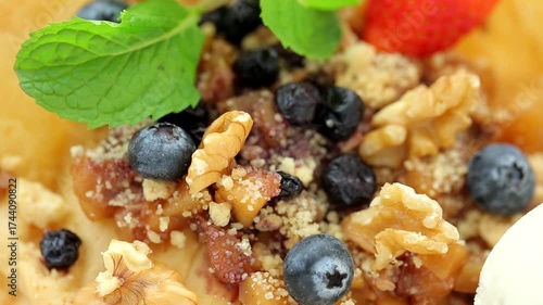 Quinoa Salad with Vanilla Ice Cream