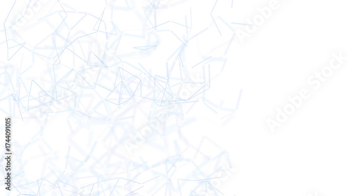 Abstract lines connection background with dots and triangles. Concept of data, network, technology, and creative design.