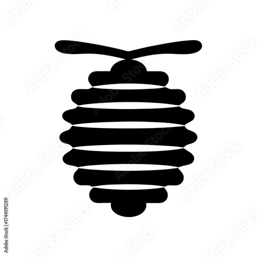 Explore black and white silkworm cocoon vector art illustration for graphic design projects and crafts