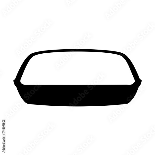 Vector art of black basket, a container used for carrying items, often made of woven material, for storage or display