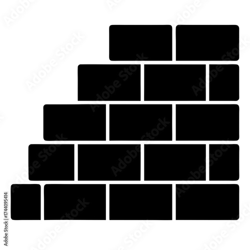 Illustration of a brick wall, showcasing a sturdy and reliable structure, perfect for construction and design projects