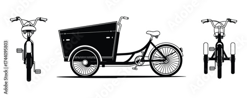 Cargo Bicycle Outline Views