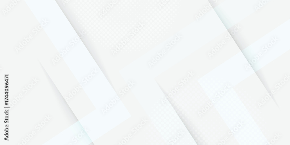 Obraz premium 3D white geometric abstract background overlap layer on bright space with rounded rhomb effect decoration. eps 10