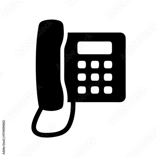 Vector art of classic desk phone for office or home communication, a reliable tool for staying connected