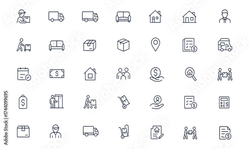 Education exam icons set, line art vector illustration with student, test, study, school, and learning concepts, editable stroke academic symbols for classroom, assessment, training, knowledge
