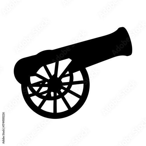 Illustration of a cannon perfect for historical themes, military designs, and powerful imagery