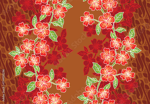 Batik Indonesian: is a technique of wax-resist dyeing applied to whole cloth, or cloth made using this technique originated from Indonesia.