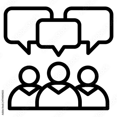 Focus group icon in vector illustration