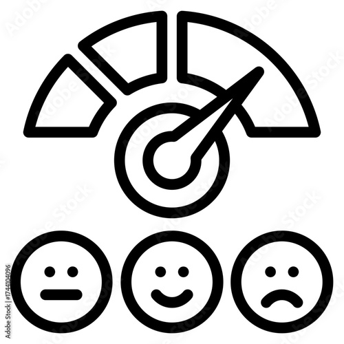 Satisfaction metter icon in vector illustration