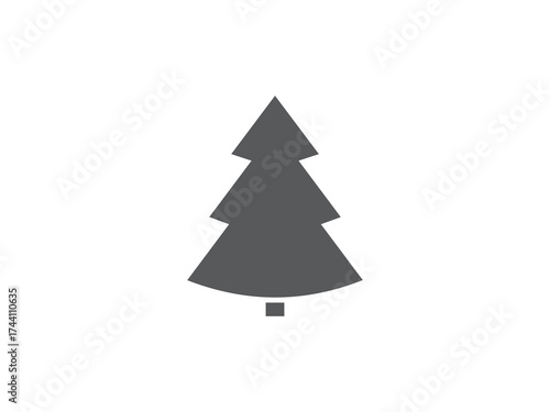 Christmas Tree Icon – Festive Holiday Symbol for Winter and New Year Designs