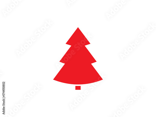Christmas Tree Icon – Festive Holiday Symbol for Winter and New Year Designs
