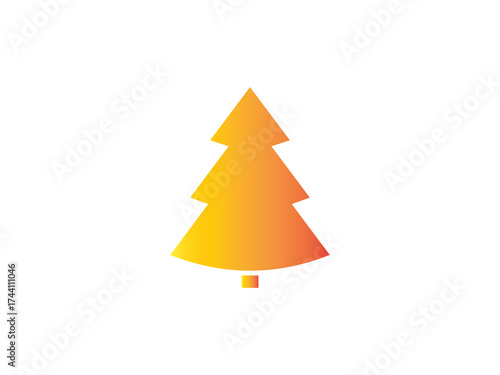 Christmas Tree Icon – Festive Holiday Symbol for Winter and New Year Designs