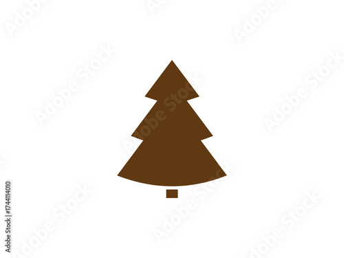 Christmas Tree Icon – Festive Holiday Symbol for Winter and New Year Designs