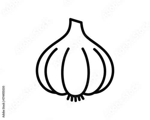 Garlic bulb outline icon
