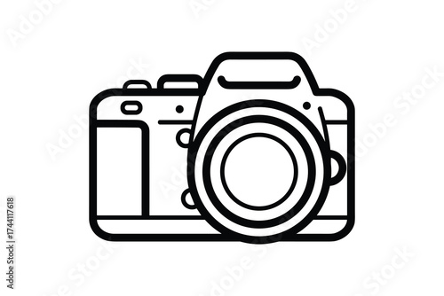 Iconic DSLR Camera Illustration
