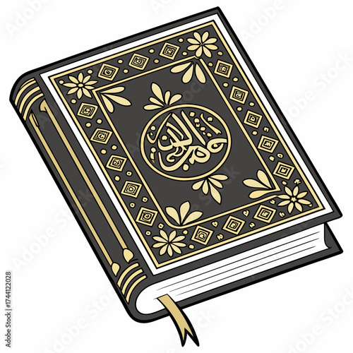 Illustration of the quran, the holy book of islam