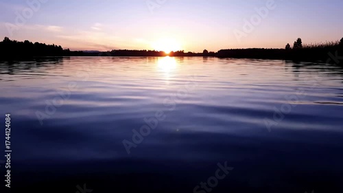 Lake Contrasty contrasty lake with subtle refraction — gentle motion; royalty‑free look; no banners or text; no faces; no trademarks scene 3