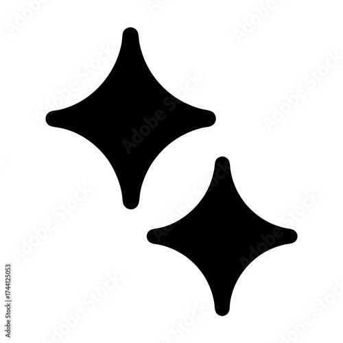 Vector art of sparkle icon, representing shine, glitter, magic, and celebration, perfect for adding a touch of enchantment and festivity