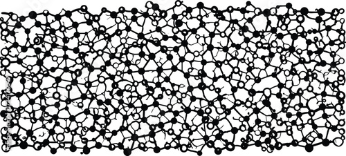 Molecular structure black and white