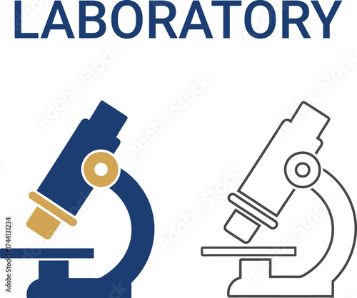Laboratory Line art icons. Collection of vaccination, doctor, x-ray, and more. Vector illustration. Editable stroke.