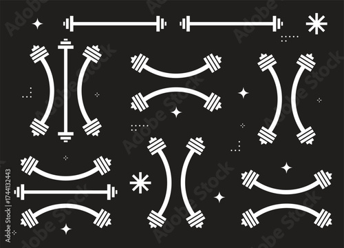 Dumble icon for exercise, Gym dumble vector illustration